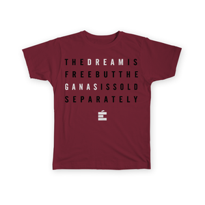 
            
                Load image into Gallery viewer, Men&amp;#39;s Dream with Ganas T-Shirt Maroon
            
        